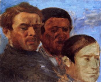 Edgar Degas : Three Heads